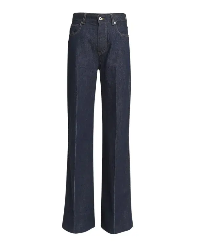 Bottega Veneta Indigo Soft Denim Wide-Leg Palazzo Jeans