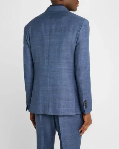 Emporio Armani Men's Subtle Grid Check Suit | Thumbnail 4 Emporio Armani Men's Subtle Grid Check Suit | Thumbnail 4