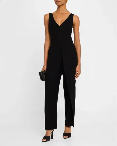 Emporio Armani Sleeveless V-Neck Jumpsuit | Thumbnail 4 Emporio Armani Sleeveless V-Neck Jumpsuit | Thumbnail 4
