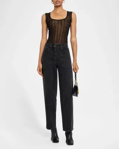Co High-Rise Denim Crop Balloon Pants | Thumbnail 2 Co High-Rise Denim Crop Balloon Pants | Thumbnail 2