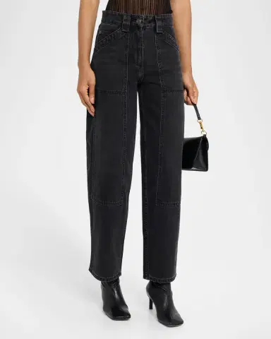 Co High-Rise Denim Crop Balloon Pants | Thumbnail 4 Co High-Rise Denim Crop Balloon Pants | Thumbnail 4