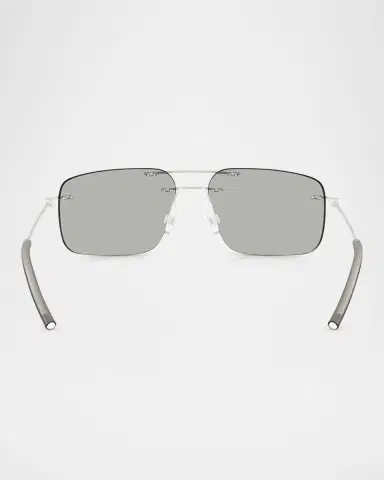 Moncler Men's ME4003 Rectangular Sunglasses | Thumbnail 4 Moncler Men's ME4003 Rectangular Sunglasses | Thumbnail 4