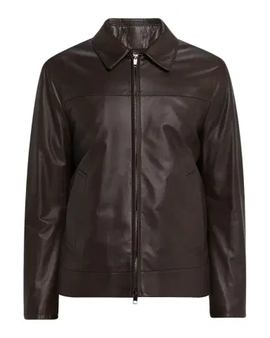 Brioni Men 's Leather Bomber Jacket | Thumbnail 1