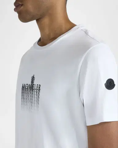 Moncler Men's Blurred Logo Crewneck T-Shirt | Thumbnail 5