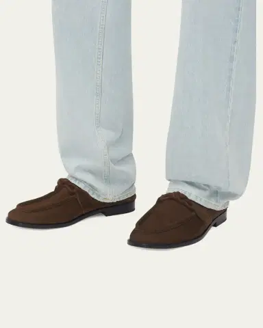 Bottega Veneta Men's Astaire Suede Knot Loafers | Thumbnail 12