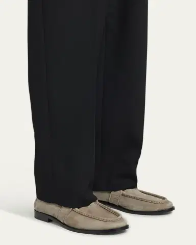 Bottega Veneta Men's Astaire Suede Knot Loafers | Thumbnail 7
