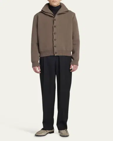 Bottega Veneta Men's Astaire Suede Knot Loafers | Thumbnail 8
