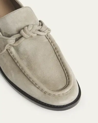 Bottega Veneta Men's Astaire Suede Knot Loafers | Thumbnail 10