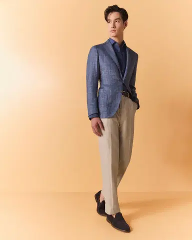 Canali Men's Check Single-Breasted Sport Coat | Thumbnail 4 Canali Men's Check Single-Breasted Sport Coat | Thumbnail 4