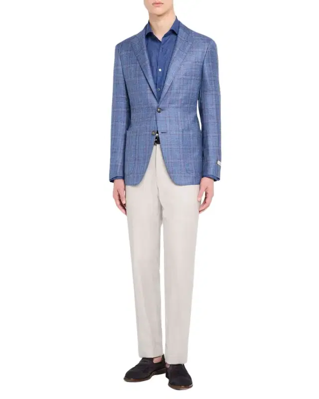 Men 's Check Single-Breasted Sport Coat