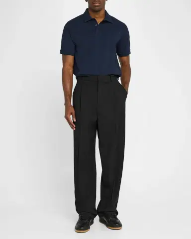 Saint Laurent Men's Pique Polo Shirt | Thumbnail 2