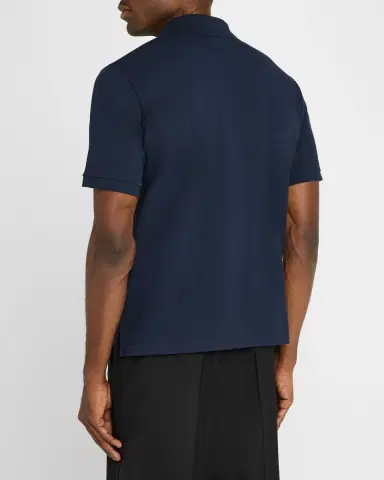 Saint Laurent Men's Pique Polo Shirt | Thumbnail 3