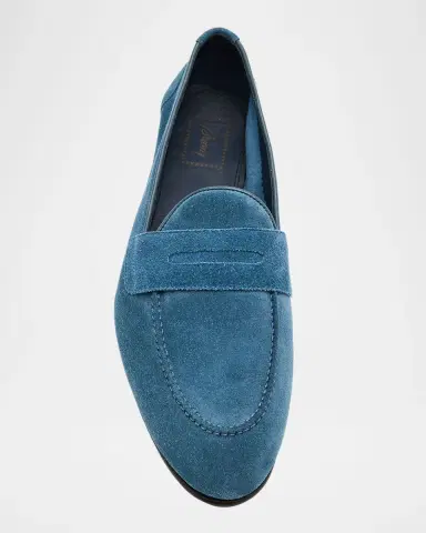 Brioni Men's Suede Penny Loafers | Thumbnail 2