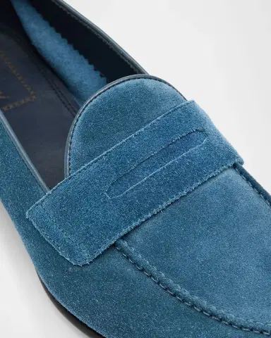 Brioni Men's Suede Penny Loafers | Thumbnail 3