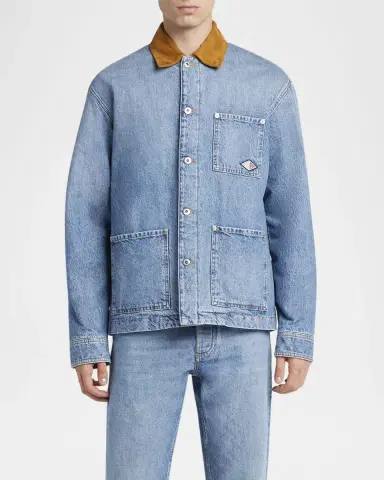 Bottega Veneta Men's Eco Wash Denim Blouson Jacket | Thumbnail 2 Bottega Veneta Men's Eco Wash Denim Blouson Jacket | Thumbnail 2