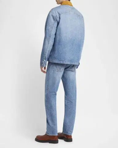 Bottega Veneta Men's Eco Wash Denim Blouson Jacket | Thumbnail 3 Bottega Veneta Men's Eco Wash Denim Blouson Jacket | Thumbnail 3