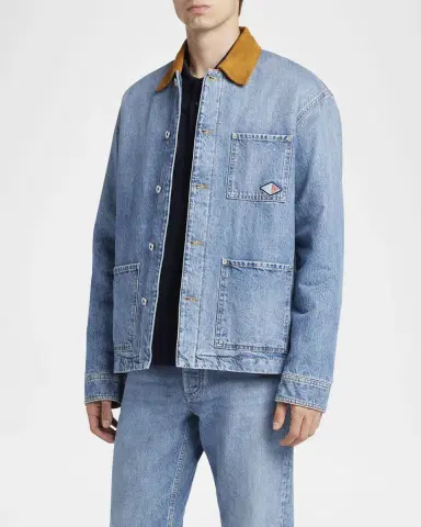 Bottega Veneta Men's Eco Wash Denim Blouson Jacket | Thumbnail 4 Bottega Veneta Men's Eco Wash Denim Blouson Jacket | Thumbnail 4