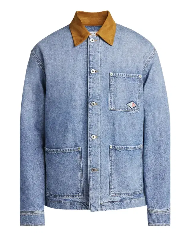 Bottega Veneta Men 's Eco Wash Denim Blouson Jacket