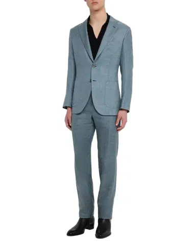 Brioni Men's Tigullio Flat-Front Twill Trousers | Thumbnail 1 Brioni Men's Tigullio Flat-Front Twill Trousers | Thumbnail 1