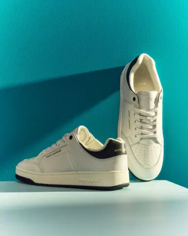 Saint Laurent Men's SL/61 Leather Low-Top Sneakers | Thumbnail 4