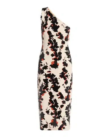 Bottega Veneta Printed One-Shoulder Sequined Compact Viscose Midi Dress | Thumbnail 1 Bottega Veneta Printed One-Shoulder Sequined Compact Viscose Midi Dress | Thumbnail 1