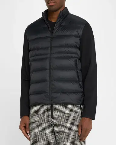 Moncler Men's Zip-Up Down Knit Combo Jacket | Thumbnail 4 Moncler Men's Zip-Up Down Knit Combo Jacket | Thumbnail 4