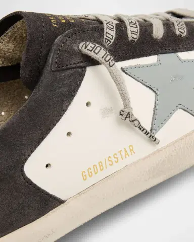 Golden Goose Men's Super-Star Leather and Suede Low-Top Sneakers | Thumbnail 5 Golden Goose Men's Super-Star Leather and Suede Low-Top Sneakers | Thumbnail 5