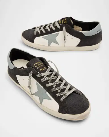 Golden Goose Men's Super-Star Leather and Suede Low-Top Sneakers | Thumbnail 7 Golden Goose Men's Super-Star Leather and Suede Low-Top Sneakers | Thumbnail 7