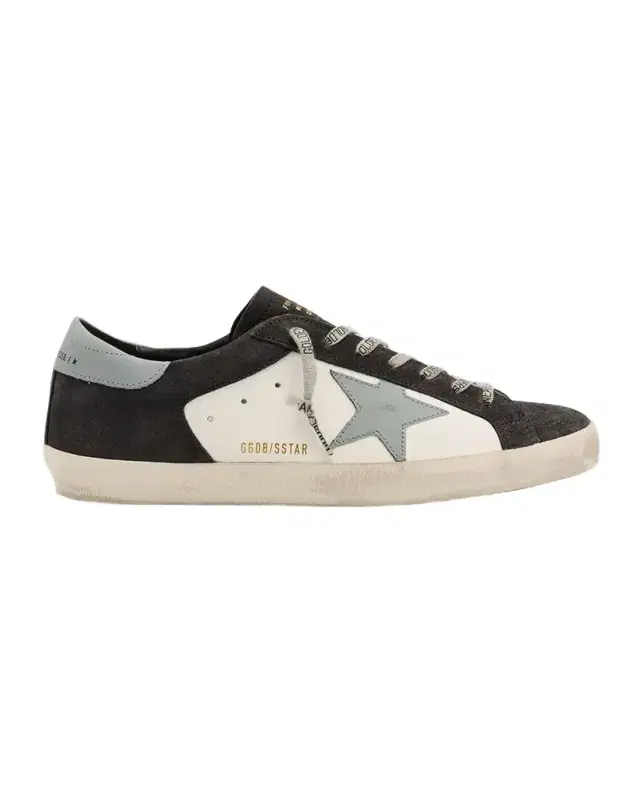 Men 's Super-Star Leather and Suede Low-Top Sneakers