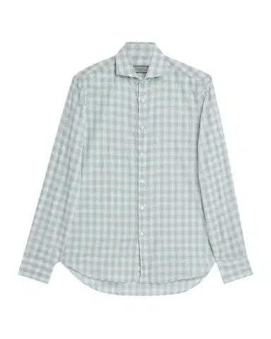 Canali Men's Cotton Ombre Check Sport Shirt | Thumbnail 1