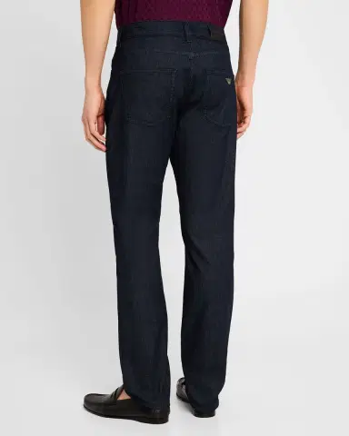 Emporio Armani Men's Dark-Wash Denim Five-Pocket Pants | Thumbnail 3 Emporio Armani Men's Dark-Wash Denim Five-Pocket Pants | Thumbnail 3