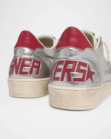 Golden Goose Men's Ball Star Metallic Low-Top Sneakers | Thumbnail 5 Golden Goose Men's Ball Star Metallic Low-Top Sneakers | Thumbnail 5