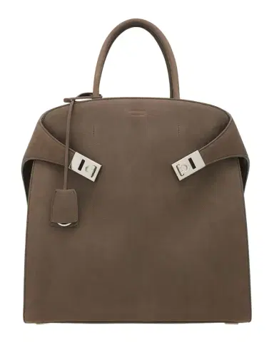 Ferragamo Men's Hug Hammered Calfskin Tote Bag | Thumbnail 1