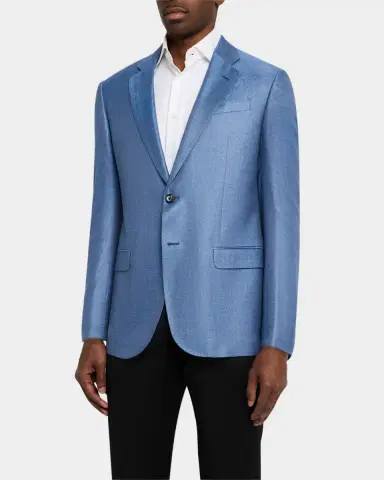 Emporio Armani Men's Bamboo Micro-Squares Sport Coat | Thumbnail 4 Emporio Armani Men's Bamboo Micro-Squares Sport Coat | Thumbnail 4