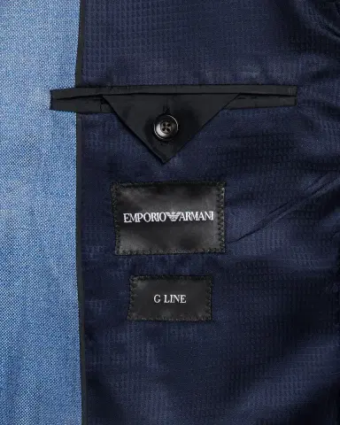 Emporio Armani Men's Bamboo Micro-Squares Sport Coat | Thumbnail 6 Emporio Armani Men's Bamboo Micro-Squares Sport Coat | Thumbnail 6