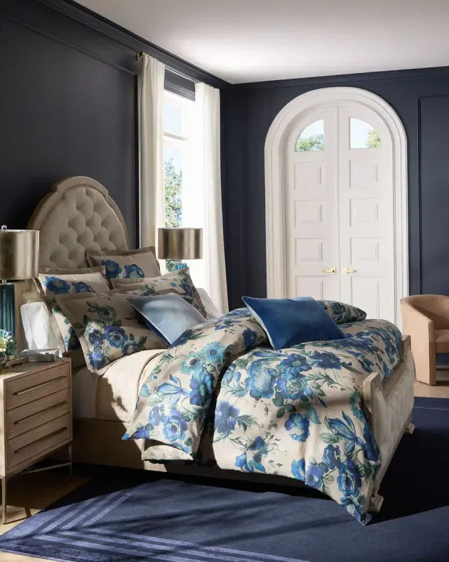 Designers Guild Hirigana Indigo Euro Sham