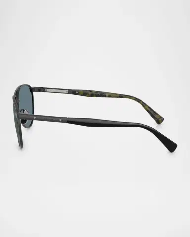 Brunello Cucinelli Men's BC2007ST Aviator Sunglasses | Thumbnail 2