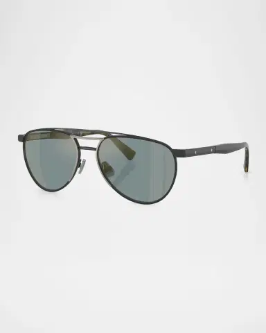 Brunello Cucinelli Men's BC2007ST Aviator Sunglasses | Thumbnail 3