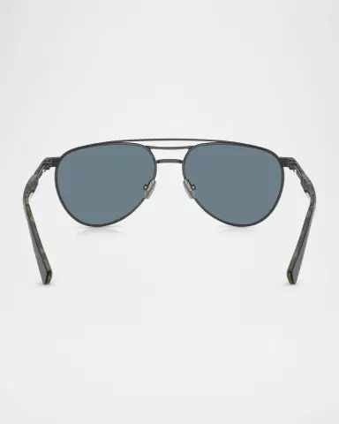 Brunello Cucinelli Men's BC2007ST Aviator Sunglasses | Thumbnail 4