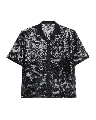 Dsquared2 Men 's Sequin-Embroidered Camp Shirt | Thumbnail 1