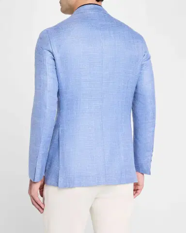 Canali Men's Wool-Blend Hopsack Blazer | Thumbnail 3 Canali Men's Wool-Blend Hopsack Blazer | Thumbnail 3