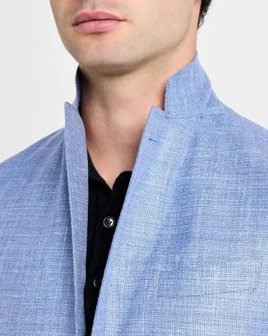Canali Men's Wool-Blend Hopsack Blazer | Thumbnail 7 Canali Men's Wool-Blend Hopsack Blazer | Thumbnail 7