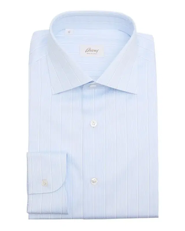 Men 's Cotton Wide Stripe Dress Shirt