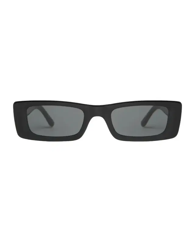 Flynn Glossy Acetate Rectangle Sunglasses