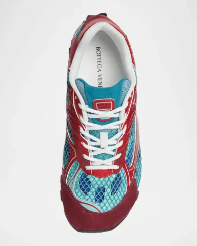 Bottega Veneta Orbit Metallic Net Runner Sneakers | Thumbnail 3