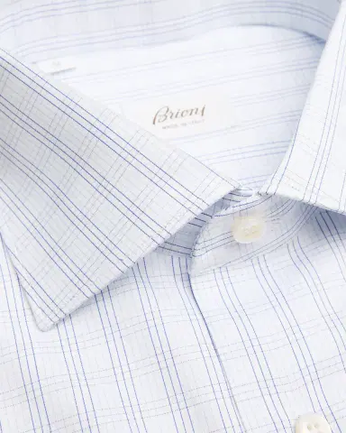 Brioni Men's Cotton Check Modern-Fit Dress Shirt | Thumbnail 2 Brioni Men's Cotton Check Modern-Fit Dress Shirt | Thumbnail 2