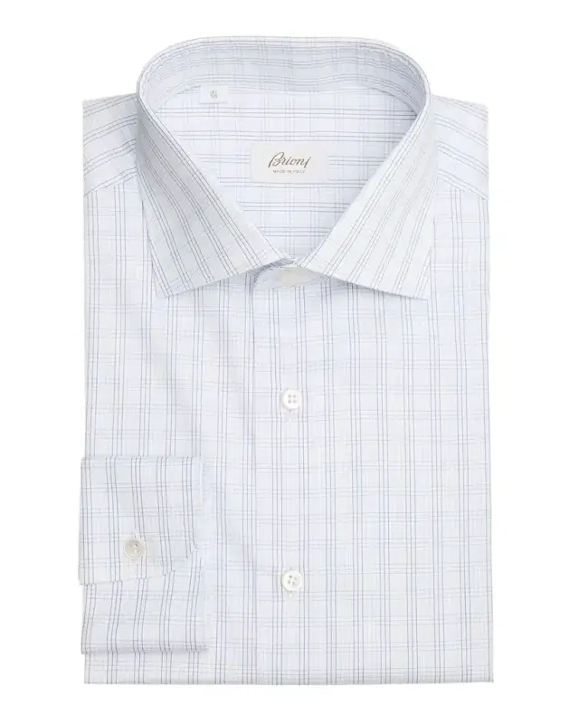 Men's Cotton Check Modern-Fit Dress Shirt