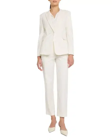 Emporio Armani Cotton One-Button Cutaway Blazer | Thumbnail 1 Emporio Armani Cotton One-Button Cutaway Blazer | Thumbnail 1