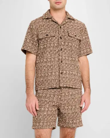AMIRI Men's Boucle Camp Shirt | Thumbnail 3