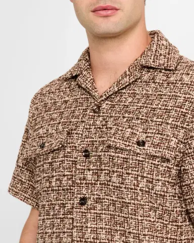 AMIRI Men's Boucle Camp Shirt | Thumbnail 5
